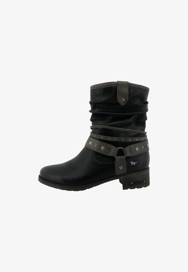 Mustang Cowboy/biker ankle boot - black