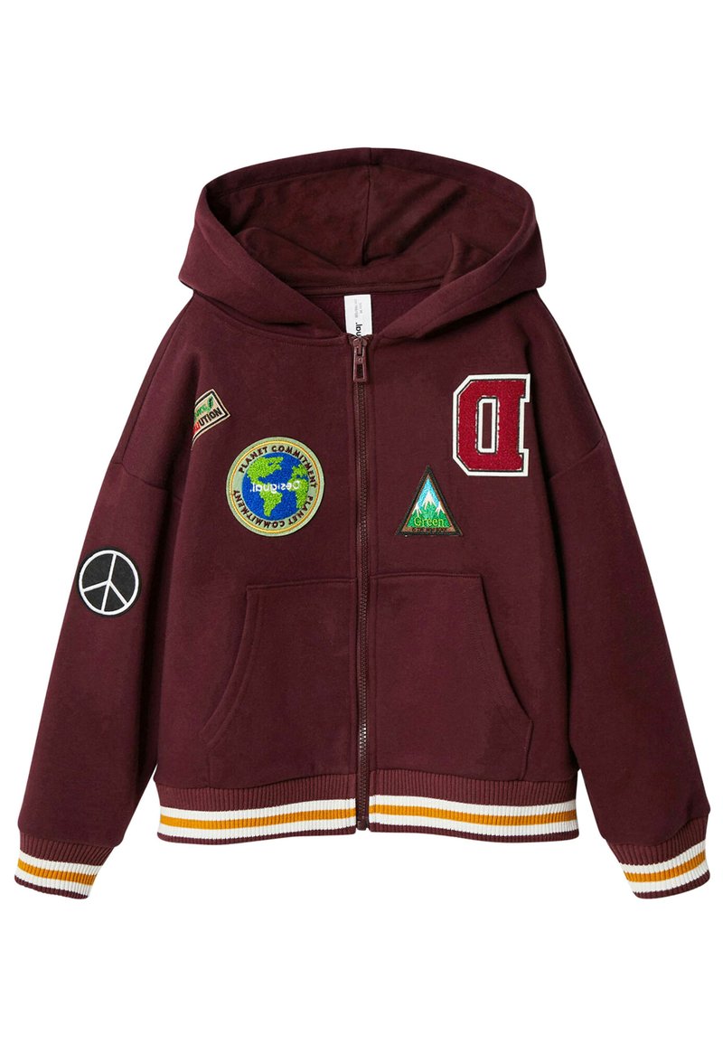 Desigual Sweater met rits bruin