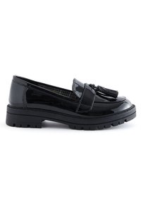 Next - SCHOOL CHUNKY TASSEL LOAFERS - Belebújós cipők - black patent Miniatűr kép 1