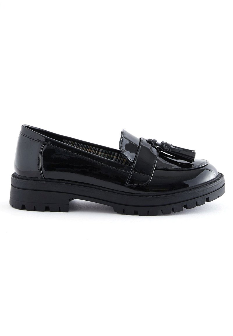 Next - CHUNKY TASSEL LOAFER - Pantofi slip-on - black patent, Extindeți