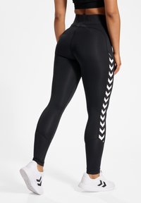 Hummel Hmlstaltic Pantaloni Da Allenamento Donna – Leggings Con Fibre Metalliche E Logo Stampato, Vita Con Coulisse