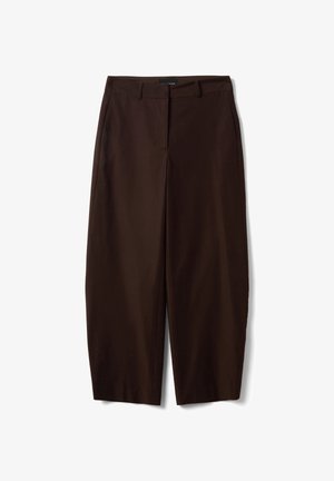 Les Copains, BARREL-FIT TROUSERS - Trousers - brown