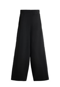 SOFT-TOUCH WIDE-LEG WITH BUTTONS - Jogginghose - black