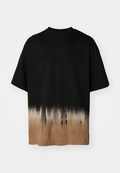 Feng Chen Wang TIE DYE LOGO - Print T-shirt - black/khaki