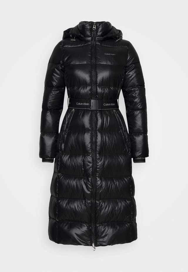 LOFTY BELTED MAXI COAT - Down coat - black