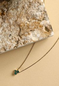 Live Diamond Halsband - grün- und gelbgoldfarben