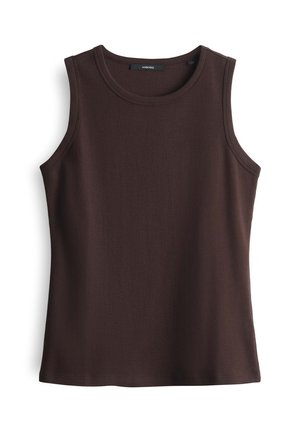 someday. SLIM FIT RIB - Top - dark espresso