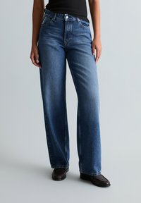 Marc O'Polo DENIM HIGH WAIST WIDE LEG - Wide leg - medium blue