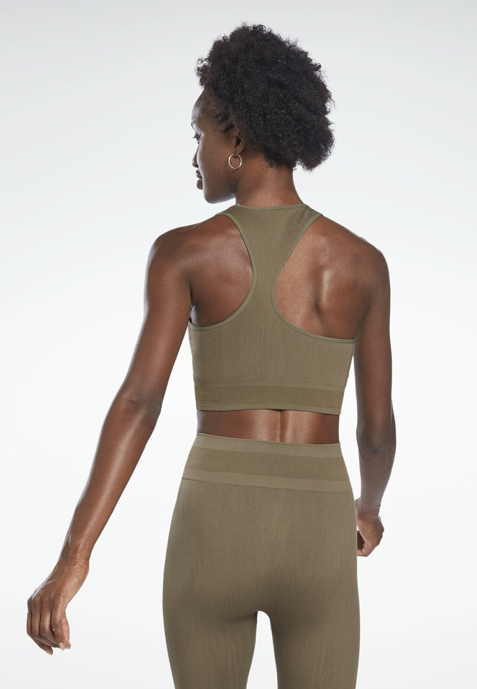 Reebok United by Fitness Myoknit Seamless Long-Sleeve Top - Green - Size M - Women