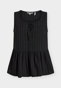 Seleccionado, black beige vertical stripe