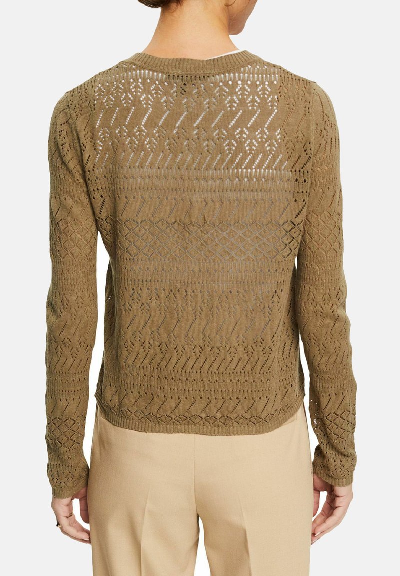 Damen Strickjacken | Esprit Collection Strickjacke khaki green/grün-meliert - IK53058 Damen Strickjacken | Esprit Collection Strickjacke khaki green/grün-meliert - IK53058