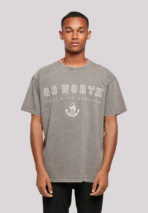 GO NORTH KNUT & JAN HAMBURG - T-Shirt print - asphalt