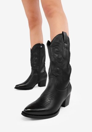 CON BORDADO - Botas camperas - black