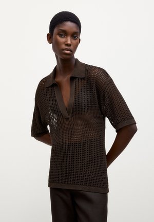 Print T-shirt - brown