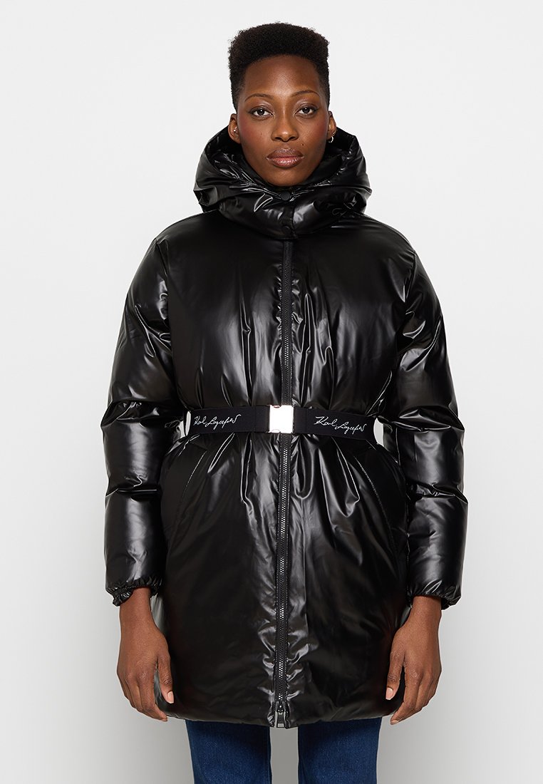 Karl Lagerfeld Halflange jas zwart Karl Lagerfeld Halflange jas zwart