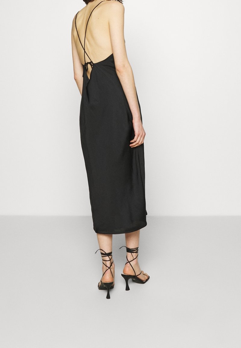 sachin and babi light blue dress Banana Republic Matte Silk Cowl Neck Backless Maxi Dress