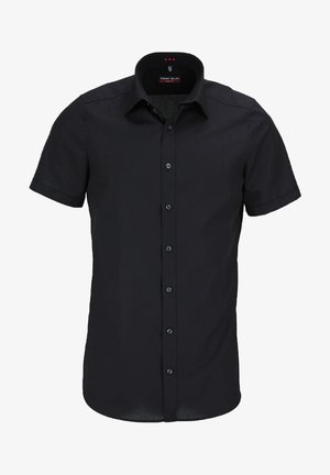 Marvelis BODY FIT - KURZARMHEMD - Overhemd - schwarz