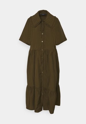 Shirt dress - mottled olive