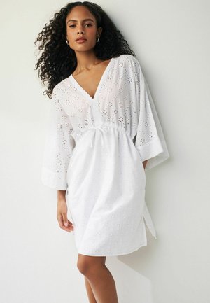 KAFTAN - REGULAR FIT - Kasdienė suknelė - white broderie