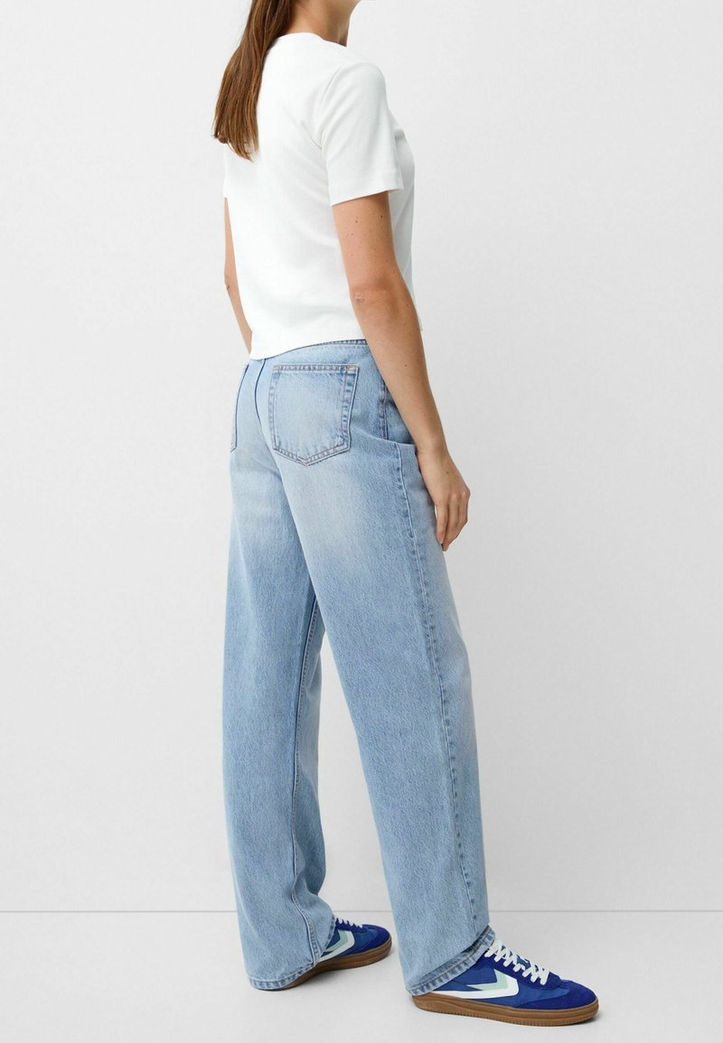 Bershka Jean droit light-blue denim/denim bleu gris (Seconde