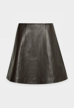 IVY OAK, Jupe en cuir - chocolate