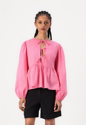 PCJOLLY O-NECK TIE - Blūze - pink carnation