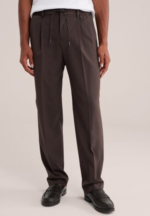 WE Fashion, FUNDAMENTALS - Pantalon classique - dark brown