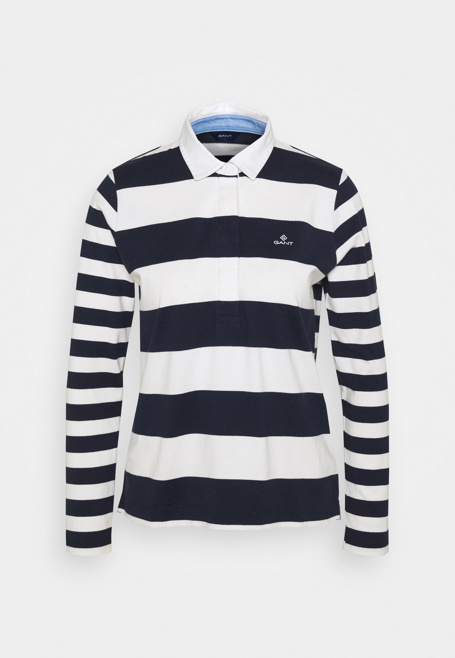 GANT MIXED STRIPE HEAVY RUGGER Poloskjorter evening blue GANT Stripete gensere til dame og herre | Zalando.no