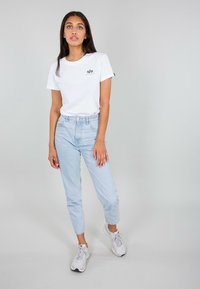 Alpha Industries SMALL LOGO  - T-shirt imprimé - white