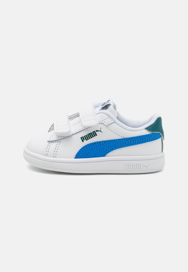 Puma SMASH 3.0 UNISEX - Sportcipő - white/hyperlink blue/cold green
