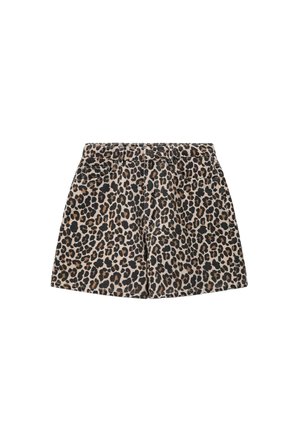 MIT LEOPRINT  - Shorts - braun