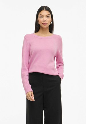 VIRIL O-NECK - Strickpullover - opera mauve
