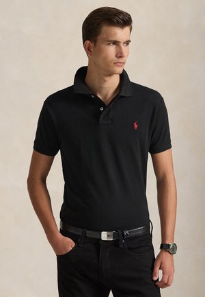 Polo Ralph Lauren, SLIM FIT MESH POLO SHIRT - Poloshirts - black