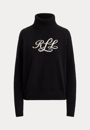 Lauren Ralph Lauren, LOGO CASHMERE TURTLENECK SWEATER - Πουλόβερ - black