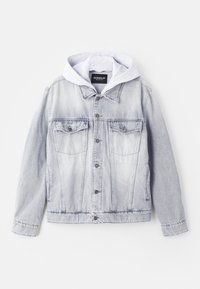 JACKET WITH HOOD - Jakna iz džinsa - light grey