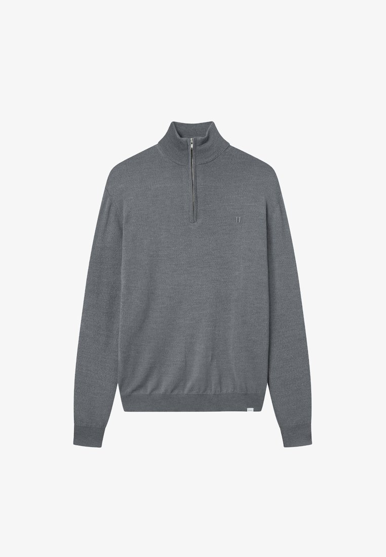 Les Deux GREYSON HALF ZIP - Trui - grey melange