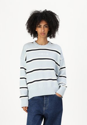 STRIPED - Jumper - azure laguna