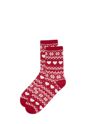 MIX MATCH - Strømper - red with print