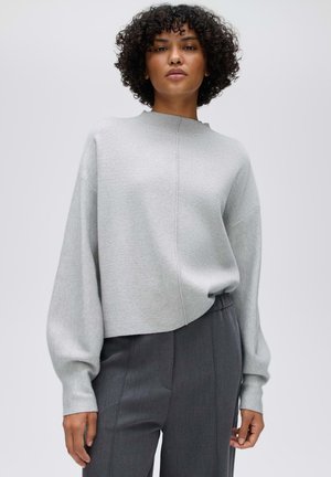 OPUS, RELAXED FIT FUNNEL NECK - Jumper - hazy fog melange