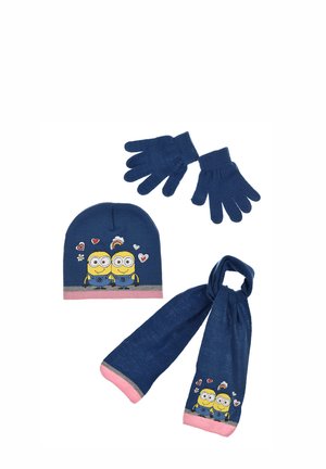SET 3 TLG  - Scarf - dunkel blau