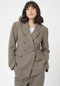 Kaffe Blejzer - beige   black petit houndstoot