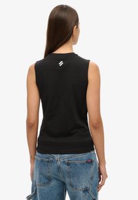 Superdry & Co LUXE GRAPHIC TANK - Top - black white