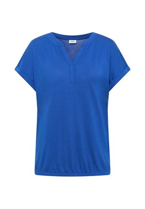 Cecil, SHORT-SLEEVE SHIRT IN TUNIC LOOK - Camiseta básica - surf blue