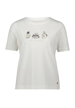Betty & Co, CASUAL MIT PRINT - T-shirts print - patch cream grey