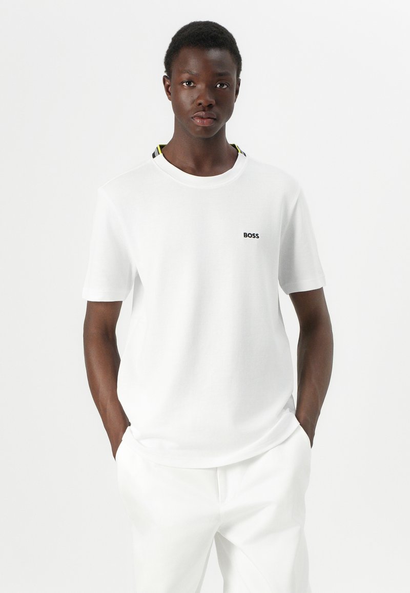 T-shirt Uomo BOSS Tchup - Bianco, Cotone 96%, Elastan 4%, Taglia M, Stile Moderno E Confortevole - Foto 11