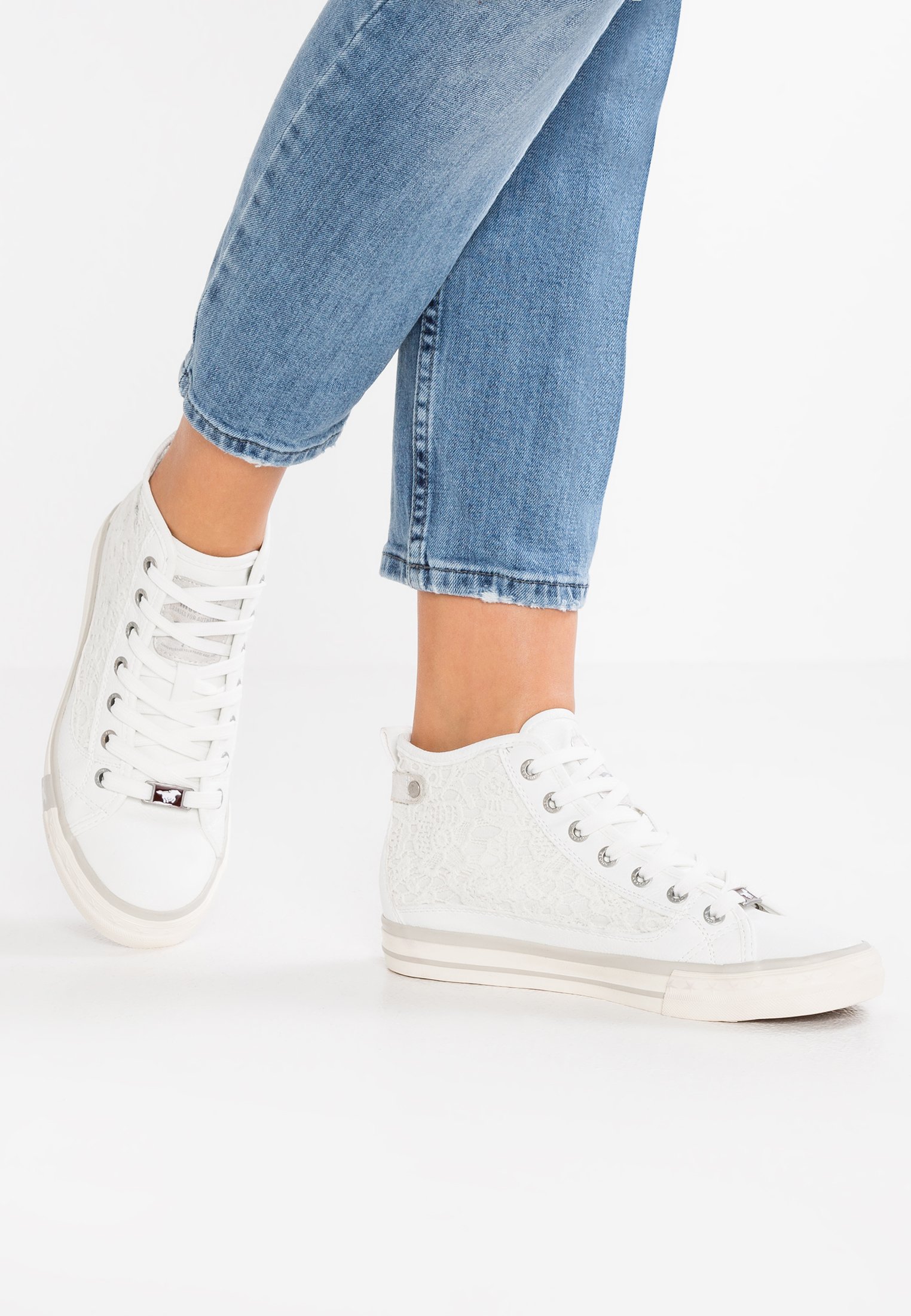 Mustang Sneakers hoog - weiß/wit - Zalando.nl