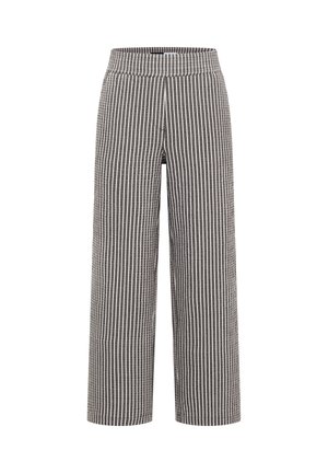 Cecil, WIDE-LEG PANTS IN SEERSUCKER QUALITY - Pantalon classique - brown cacao