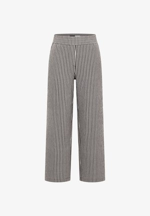 Cecil, WIDE-LEG PANTS IN SEERSUCKER QUALITY - Pantalon classique - brown cacao