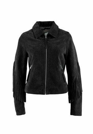 JANIS  - Nahkjakk - black