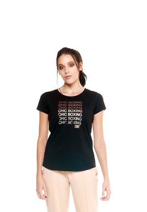LEONE 1947, WOMAN SHORT SLEEVES CHIC BOXING - T-shirt imprimé - black